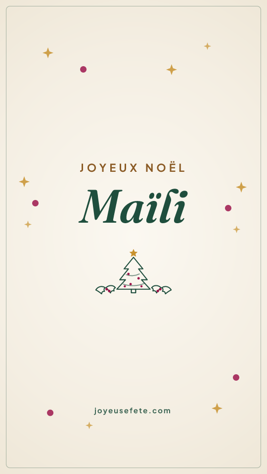 Image « Joyeux Noël Maïli » au format story