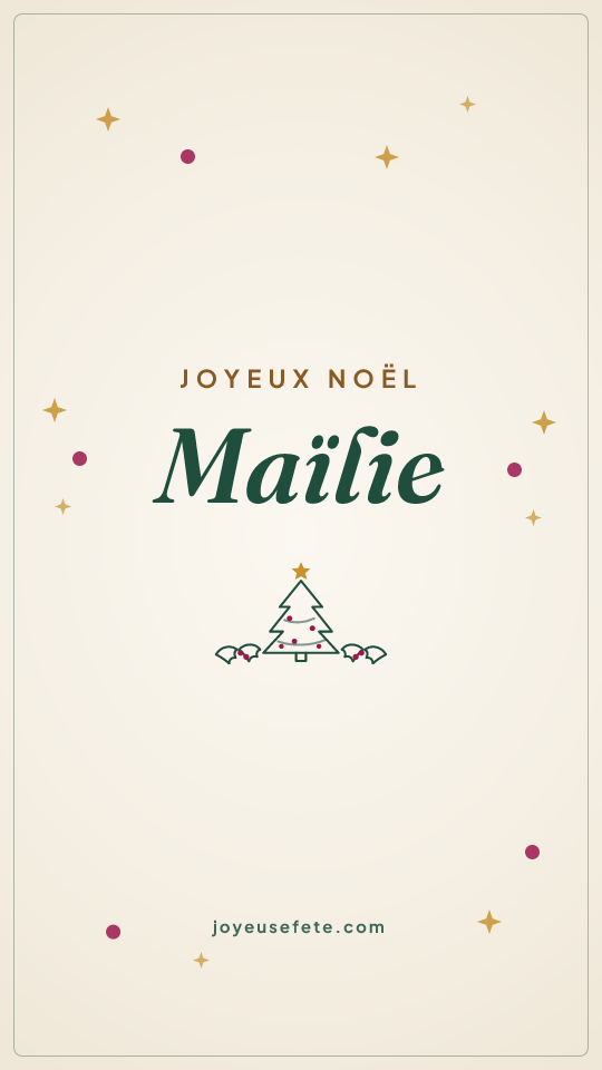 Image « Joyeux Noël Maïlie » au format story