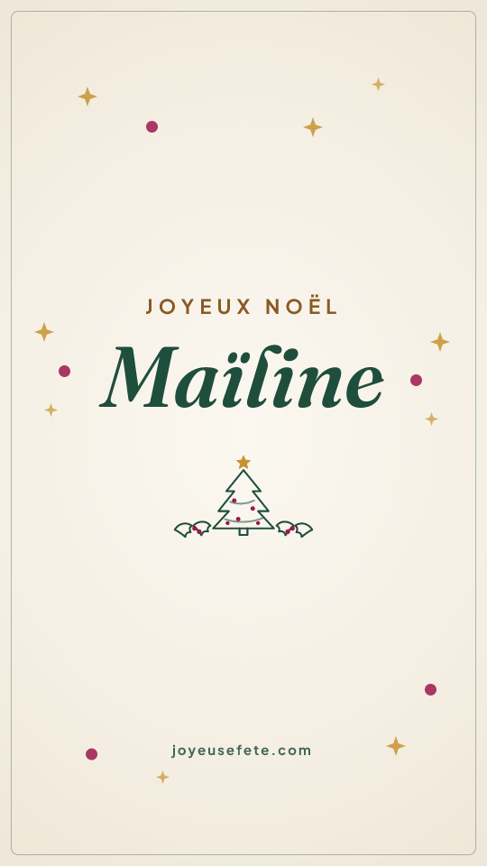 Image « Joyeux Noël Maïline » au format story