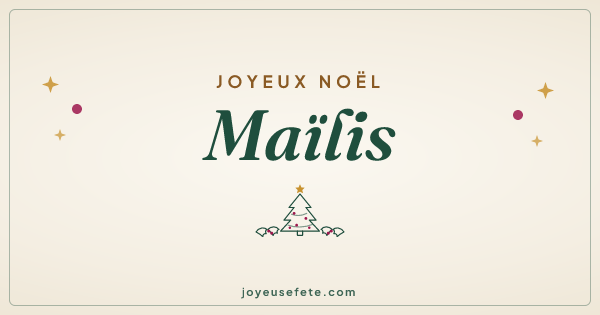 Image « Joyeux Noël Maïlis » au format large