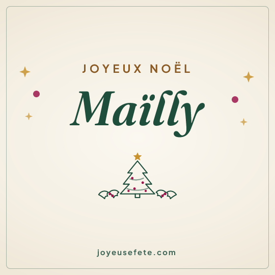 Image carrée « Joyeux Noël Maïlly » pour WhatsApp