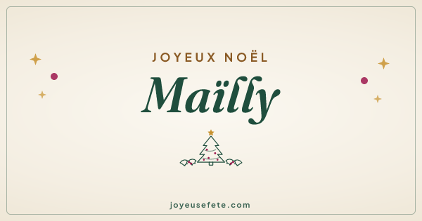 Image « Joyeux Noël Maïlly » au format large