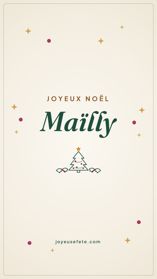 Image « Joyeux Noël Maïlly » au format story