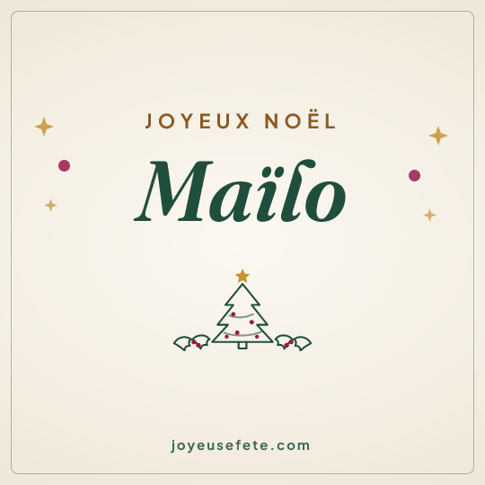 Image carrée « Joyeux Noël Maïlo » pour WhatsApp