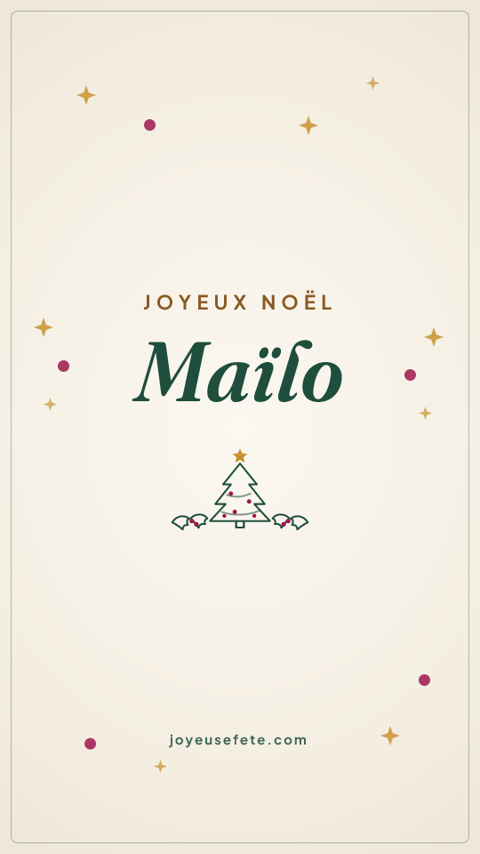 Image « Joyeux Noël Maïlo » au format story