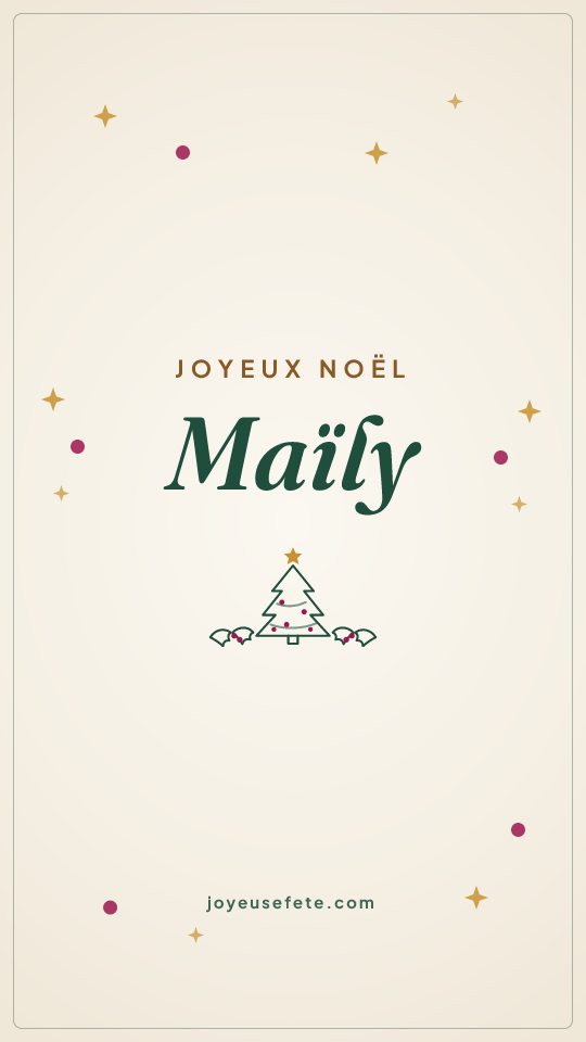 Image « Joyeux Noël Maïly » au format story