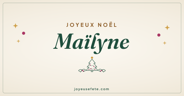 Image « Joyeux Noël Maïlyne » au format large
