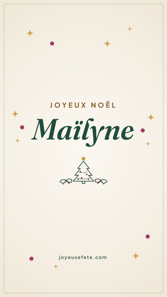 Image « Joyeux Noël Maïlyne » au format story