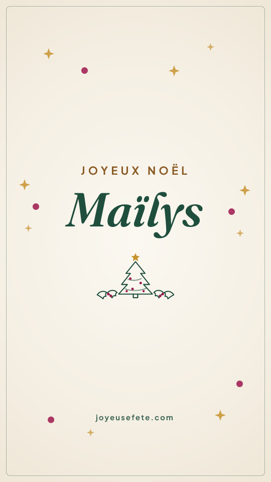 Image « Joyeux Noël Maïlys » au format story