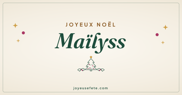 Image « Joyeux Noël Maïlyss » au format large