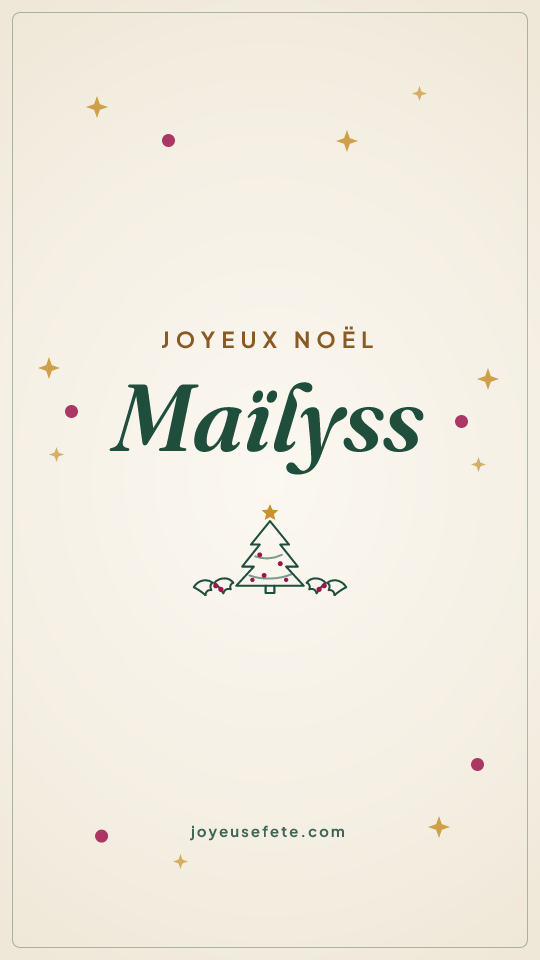 Image « Joyeux Noël Maïlyss » au format story