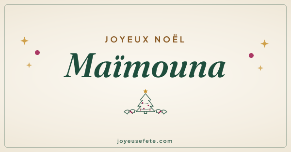 Image « Joyeux Noël Maïmouna » au format large