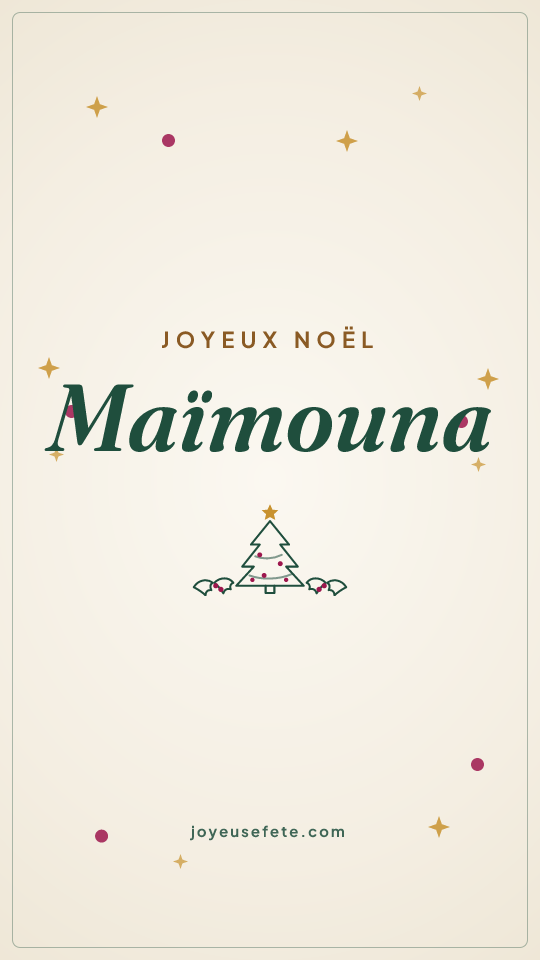 Image « Joyeux Noël Maïmouna » au format story