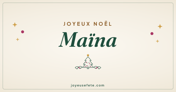 Image « Joyeux Noël Maïna » au format large