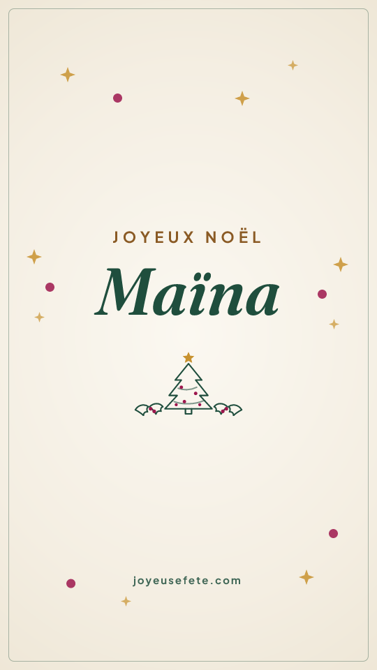 Image « Joyeux Noël Maïna » au format story