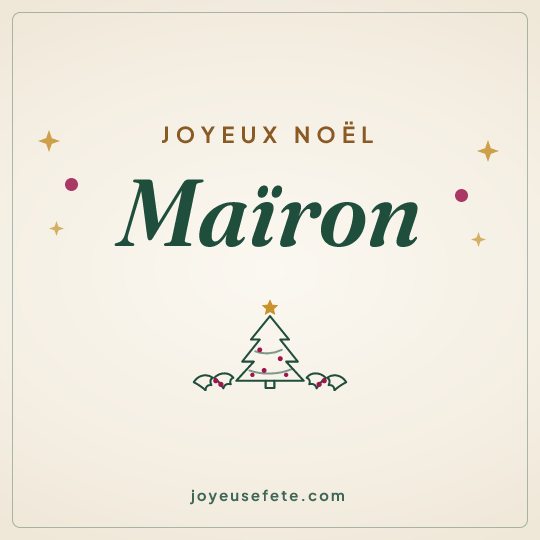 Image carrée « Joyeux Noël Maïron » pour WhatsApp