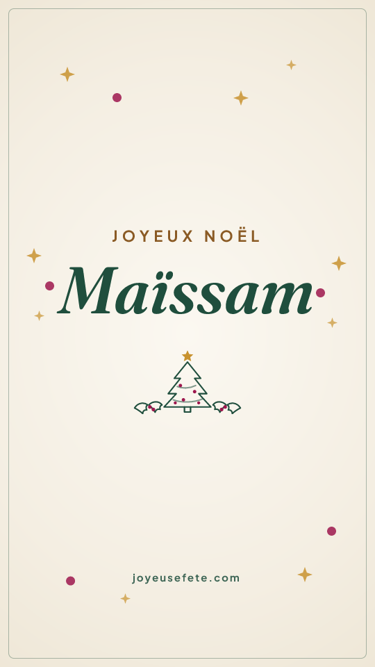 Image « Joyeux Noël Maïssam » au format story
