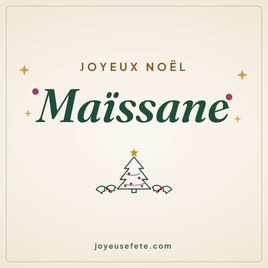Image carrée « Joyeux Noël Maïssane » pour WhatsApp