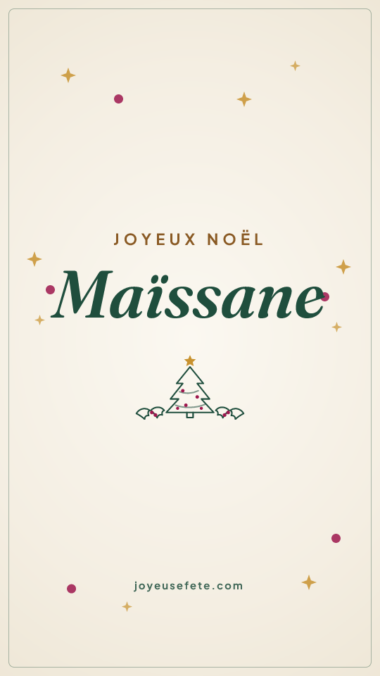 Image « Joyeux Noël Maïssane » au format story