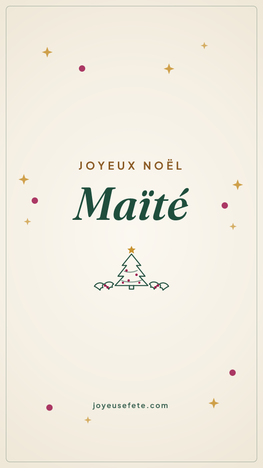 Image « Joyeux Noël Maïté » au format story