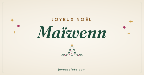 Image « Joyeux Noël Maïwenn » au format large