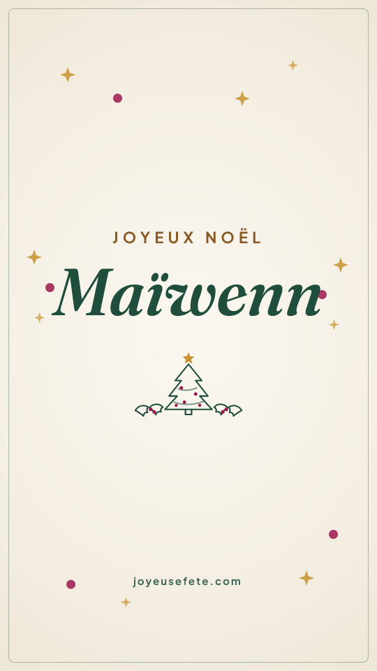 Image « Joyeux Noël Maïwenn » au format story