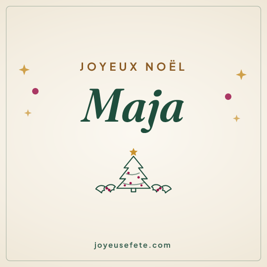 Image carrée « Joyeux Noël Maja » pour WhatsApp