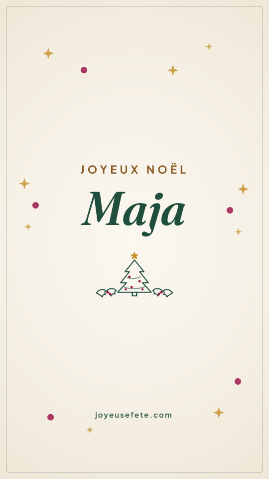 Image « Joyeux Noël Maja » au format story