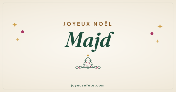 Image « Joyeux Noël Majd » au format large