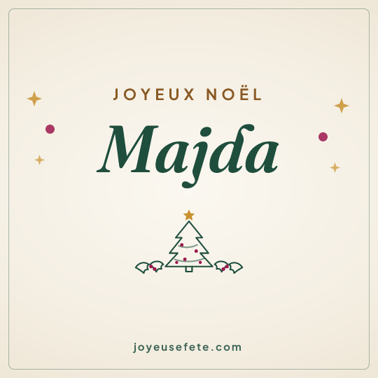 Image carrée « Joyeux Noël Majda » pour WhatsApp