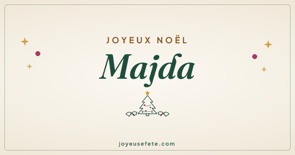 Image « Joyeux Noël Majda » au format large