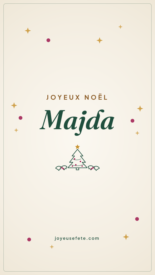Image « Joyeux Noël Majda » au format story
