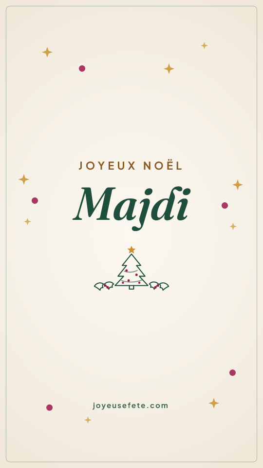 Image « Joyeux Noël Majdi » au format story