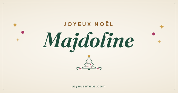 Image « Joyeux Noël Majdoline » au format large