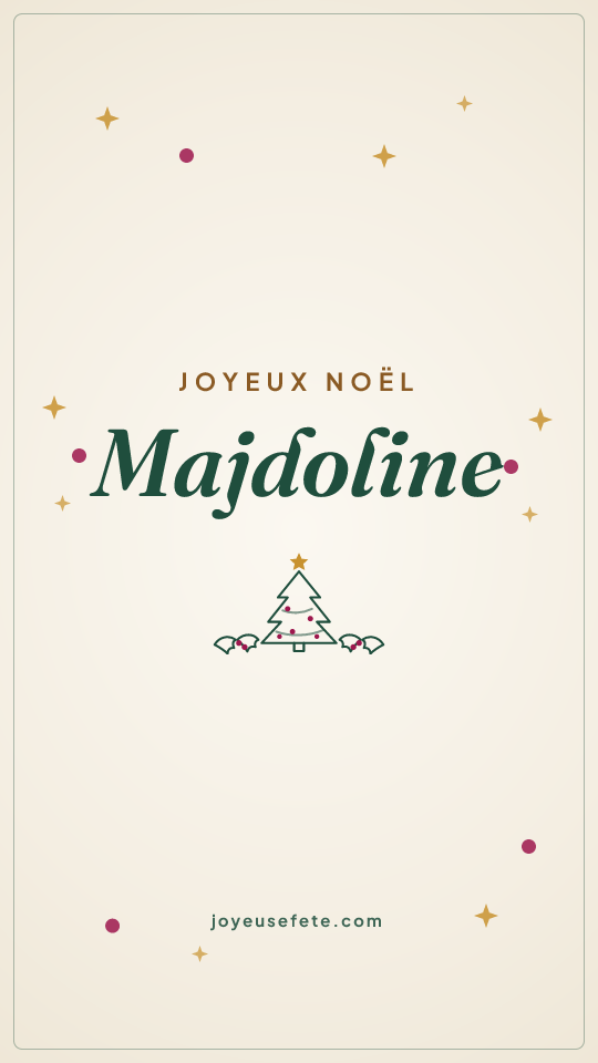 Image « Joyeux Noël Majdoline » au format story