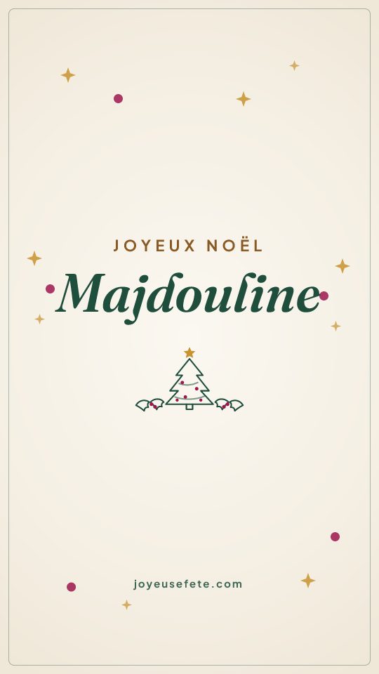 Image « Joyeux Noël Majdouline » au format story