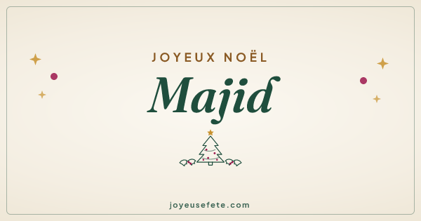 Image « Joyeux Noël Majid » au format large