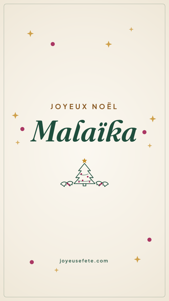 Image « Joyeux Noël Malaïka » au format story