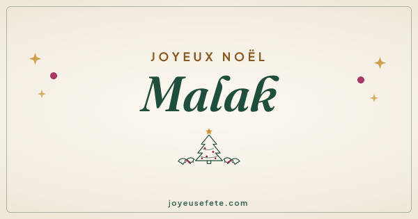 Image « Joyeux Noël Malak » au format large