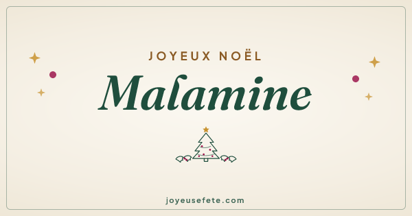 Image « Joyeux Noël Malamine » au format large