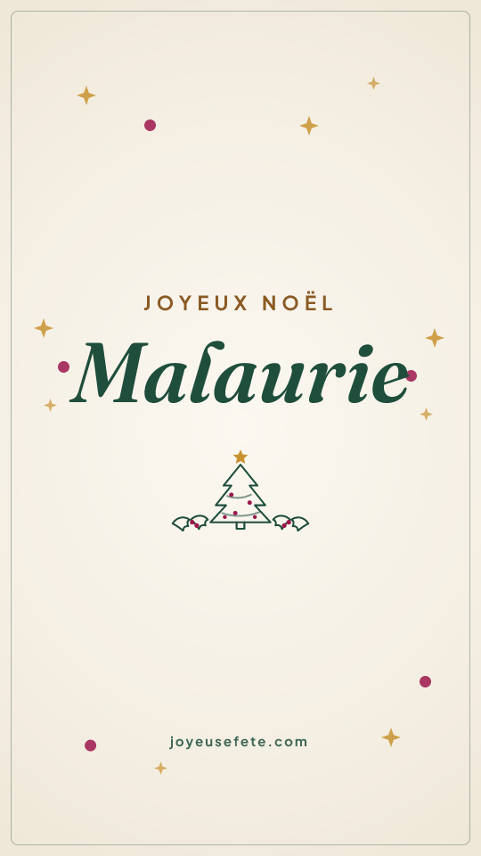 Image « Joyeux Noël Malaurie » au format story