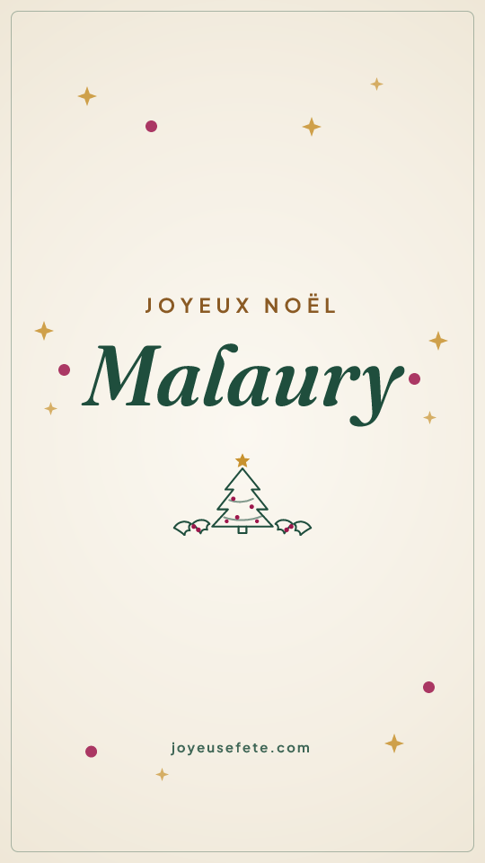 Image « Joyeux Noël Malaury » au format story