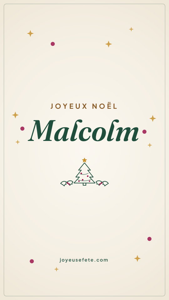 Image « Joyeux Noël Malcolm » au format story