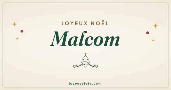Image « Joyeux Noël Malcom » au format large
