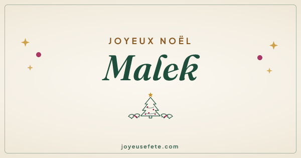 Image « Joyeux Noël Malek » au format large