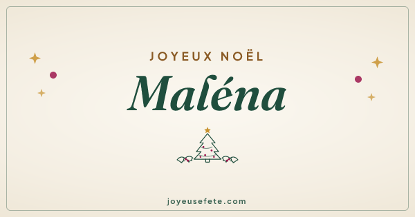 Image « Joyeux Noël Maléna » au format large