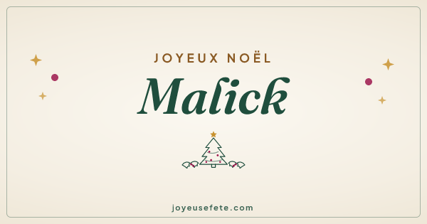 Image « Joyeux Noël Malick » au format large