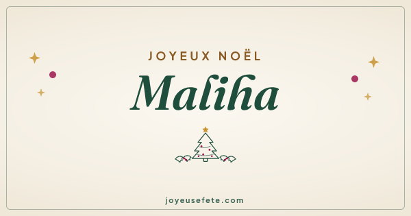 Image « Joyeux Noël Maliha » au format large