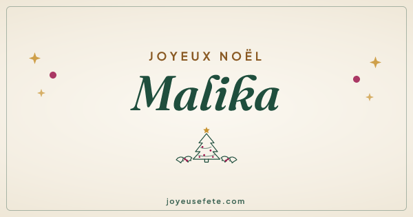 Image « Joyeux Noël Malika » au format large