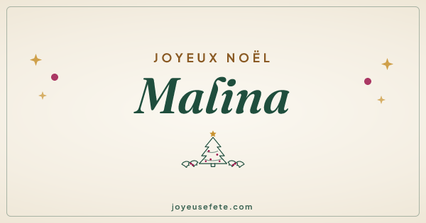 Image « Joyeux Noël Malina » au format large